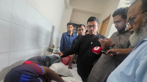 আহত জকসু নেতা-শিক্ষার্থীদের দেখতে হাসপাতালে সাদিক কায়েম