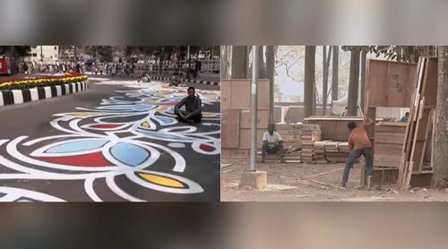 চলছে বইমেলার শেষ মুহূর্তের প্রস্তুতি