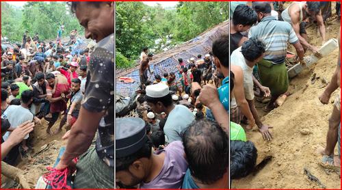রোহিঙ্গা ক্যাম্পে পাহাড় ধসে মৃতের সংখ্যা বেড়ে ৮, জীবিত উদ্ধার ৫