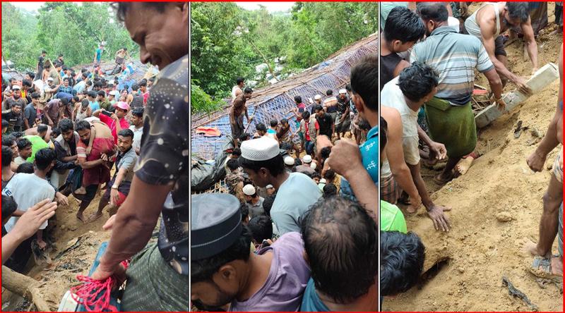 রোহিঙ্গা ক্যাম্পে পাহাড় ধসে মৃতের সংখ্যা বেড়ে ৮, জীবিত উদ্ধার ৫