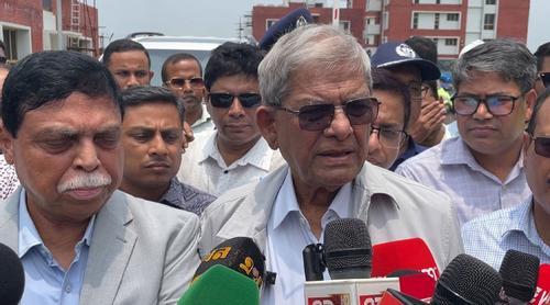 নারায়ণগঞ্জে ওয়াসার পানি শোধনাগার প্রকল্প সরেজমিন পরিদর্শন করলেন মির্জা ফখরুল