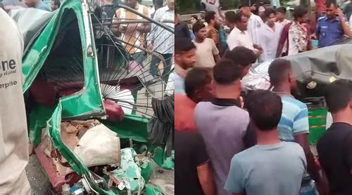 সিরাজগঞ্জে বাস-সিএনজি সংঘর্ষে নিহত ৩