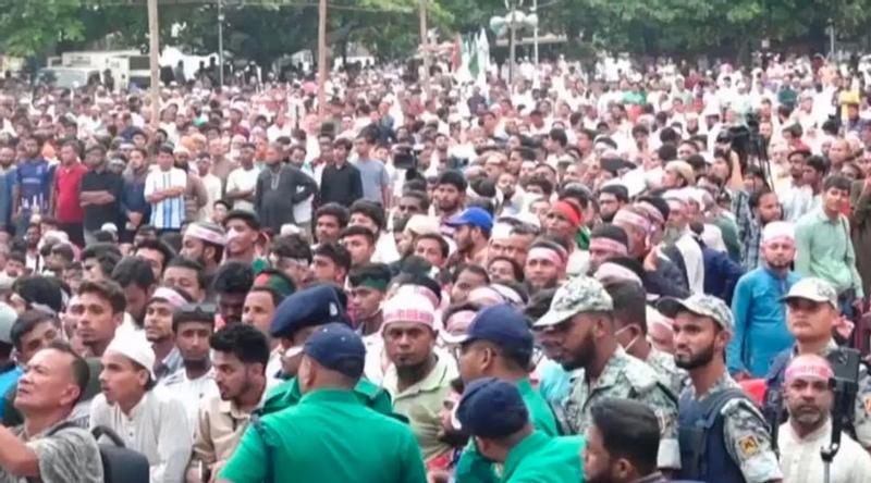লালদিঘিতে ১১ দলীয় জোটের লংমার্চের সমাবেশ শুরু