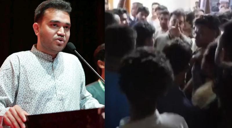 ওসির কক্ষের সামনে দাঁড়িয়ে ‘থানার ইট খুলে নেওয়ার’ হুঁশিয়ারি এনসিপি নেতার